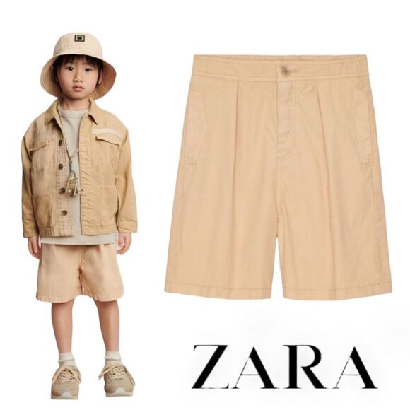 ZARA Kids | Beige | SRPLS SHORTS 10 - Picture 1 of 9